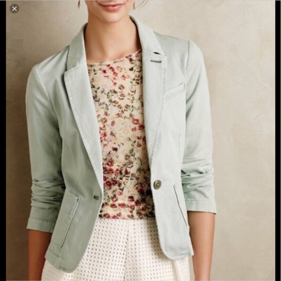 Anthropologie Jackets & Blazers - Anthropologie- CARTONNIER- Light blue blazer